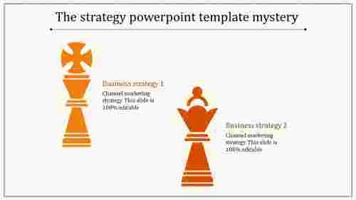 strategy powerpoint template-orange